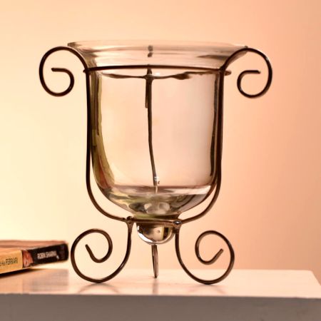 Handmade Premium Glass Candle Holders for Dining Table